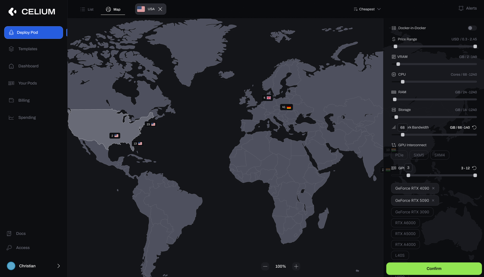 Pick by region on a map — view 1 of 2
